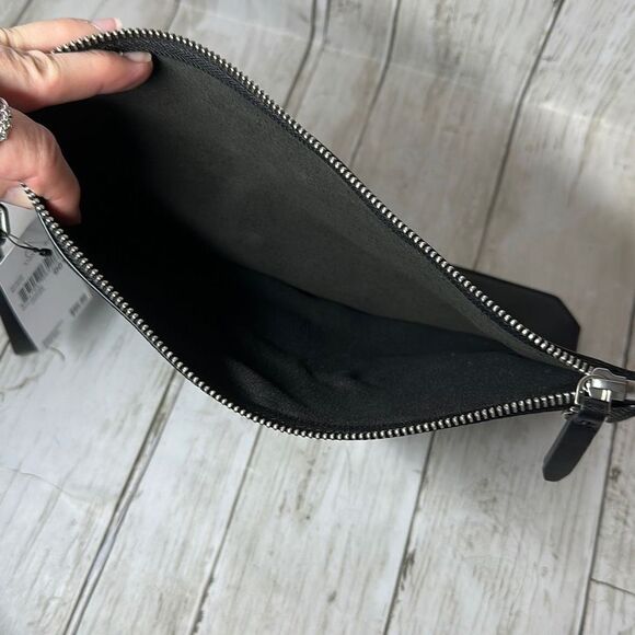 Etienne Aigner Black Leather Wristlet Clutch Studded NEW with tags - Picture 7 of 7